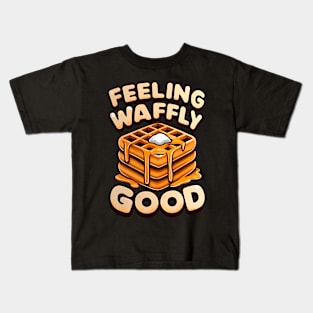 Feeling Waffly Good Apparel – Perfect for Breakfast Enthusiasts Kids T-Shirt